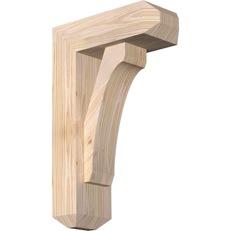 Ekena Millwork Legacy Craftsman Smooth Bracket w/ Offset Brace, Douglas Fir, 5 1/2"W x 14"D x 22"H BKT0604X14X22LEC04SDF